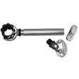 Rupp threaded antenna support with 6-inch pipe mount, oval 4-way base, and 1.5-inch collar in anodized aluminum