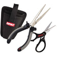 Rapala Pedestal Tool Combo with tool holder, 6-1/2 inch Fisherman's Pliers, and Super Line Scissors
