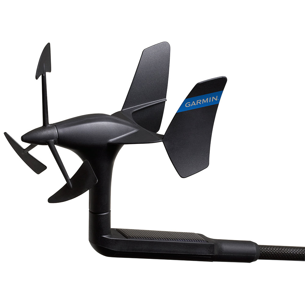 Garmin gWind Wireless 2 wireless wind transducer with solar panel and 3-bladed propeller for sailboat masts