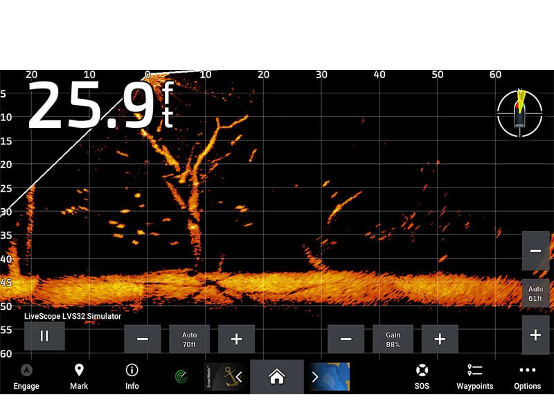 Garmin ECHOMAP™ UHD2 93SV LiveScope™ Plus Ice Fishing Bundle LI w/ECHOMAP™ UHD2 93sv, LiveScope Plus System & Lithium-ion Battery