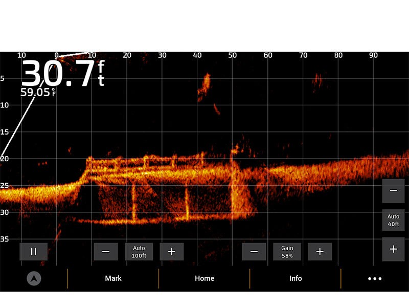 Garmin ECHOMAP™ UHD2 93SV LiveScope™ Plus Ice Fishing Bundle LI w/ECHOMAP™ UHD2 93sv, LiveScope Plus System & Lithium-ion Battery