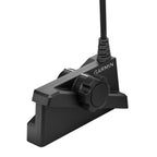 Garmin LiveScope Plus LVS34 transducer with perspective mount and trolling motor barrel mount
