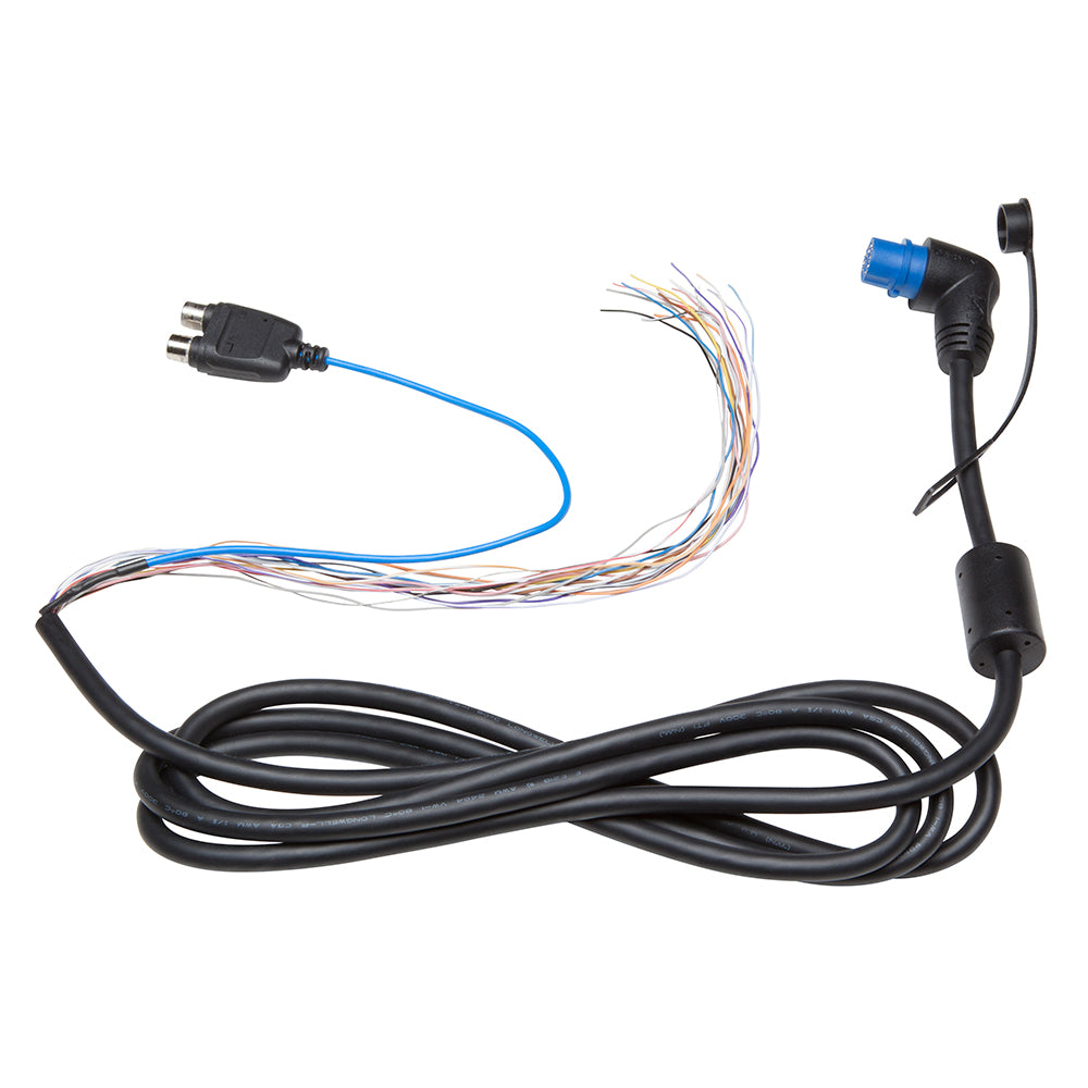 Garmin 7-foot right-angle NMEA 0183 cable with RCA audio connector for GPSMAP 8400 and 8600 series chartplotters