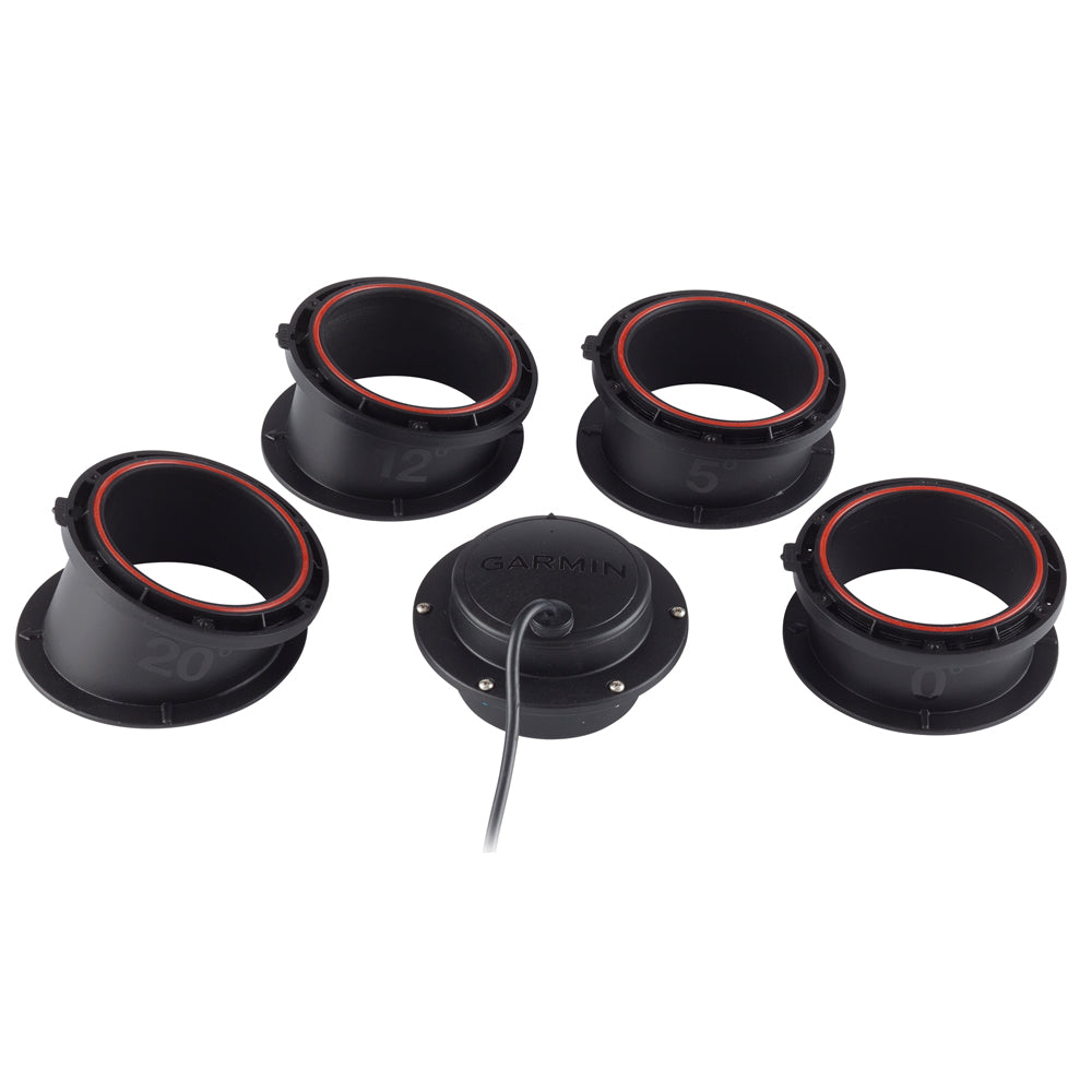 Garmin GT15M-IH plastic in-hull mid-band CHIRP transducer 85-165kHz 600W 8-pin with four plastic tanks