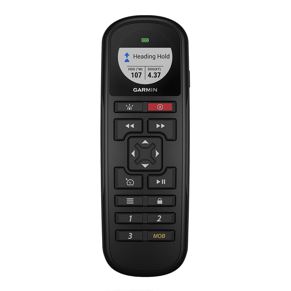 Garmin Reactor Autopilot Remote Control with sunlight-readable color display and floating water-resistant housing