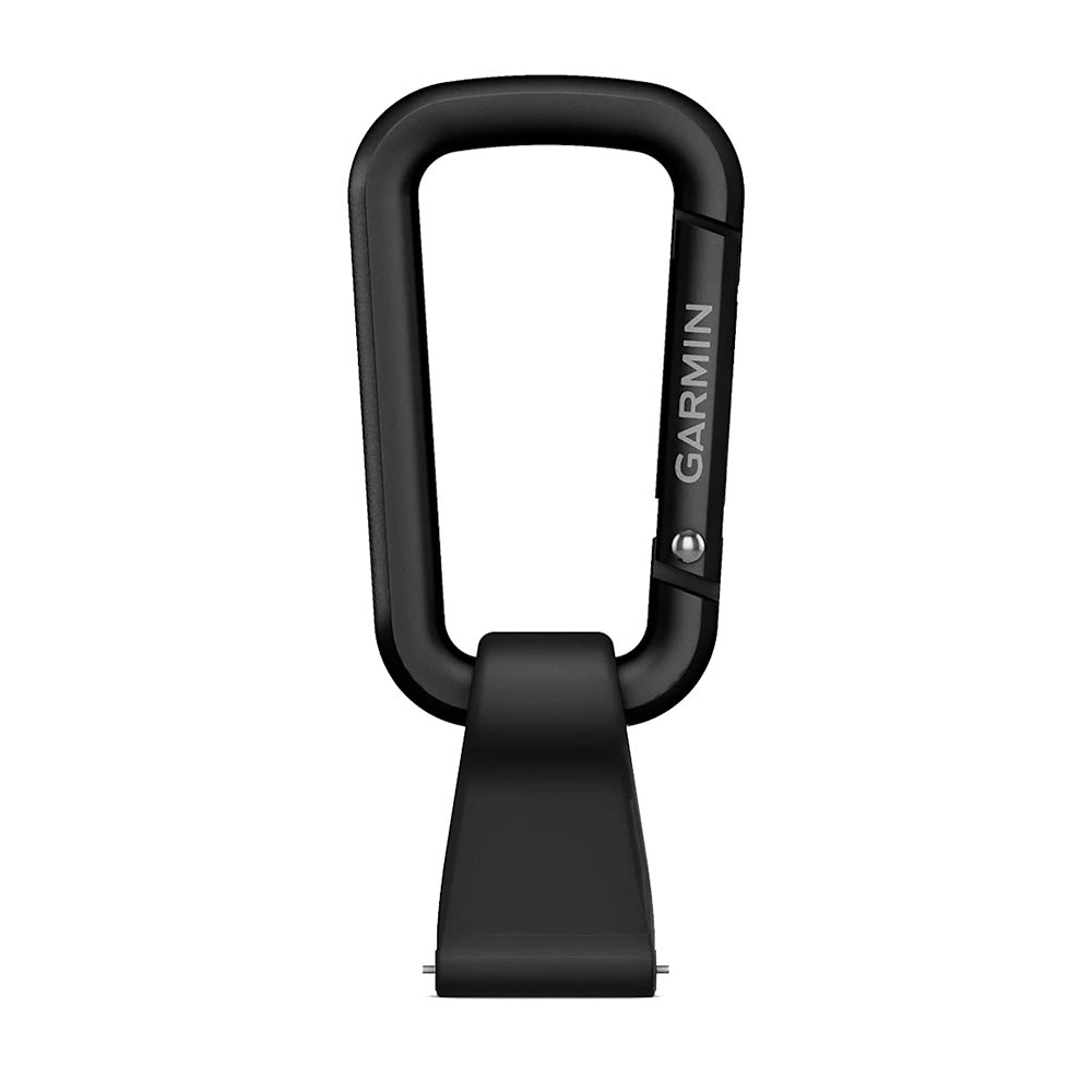 Garmin black carabiner clip kit with 20mm quick-release and floating foam keychain for MOB Tag