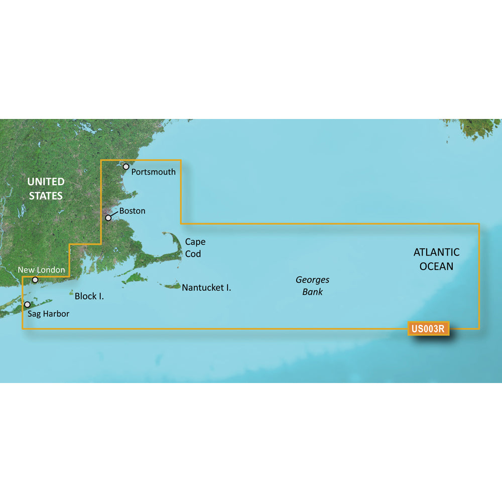 Garmin BlueChart g3 Vision HD VUS003R Cape Cod microSD SD coastal chart card