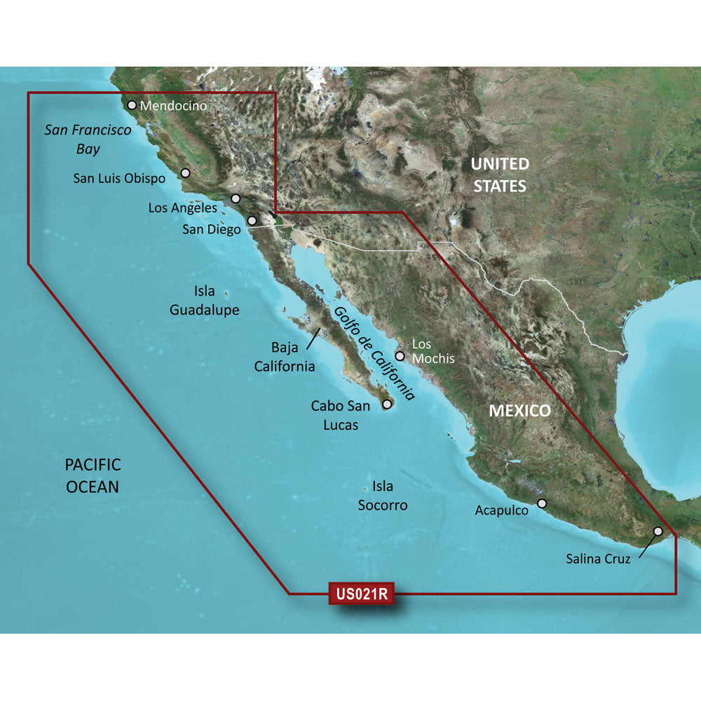 Garmin BlueChart g3 HD HXUS021R microSD SD chart card California Mexico Pacific coast