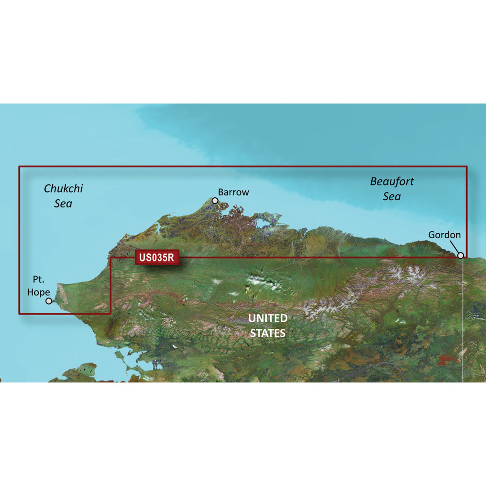Garmin BlueChart g3 Vision HD VUS035R North Slope Alaska microSD SD chart card