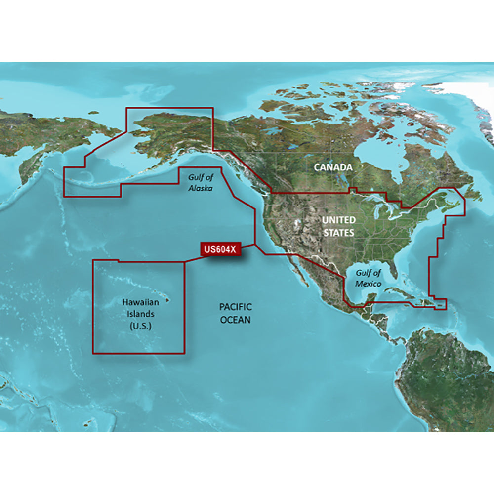 Garmin BlueChart g3 HD HXUS604x US All and Canadian West microSD SD chart card