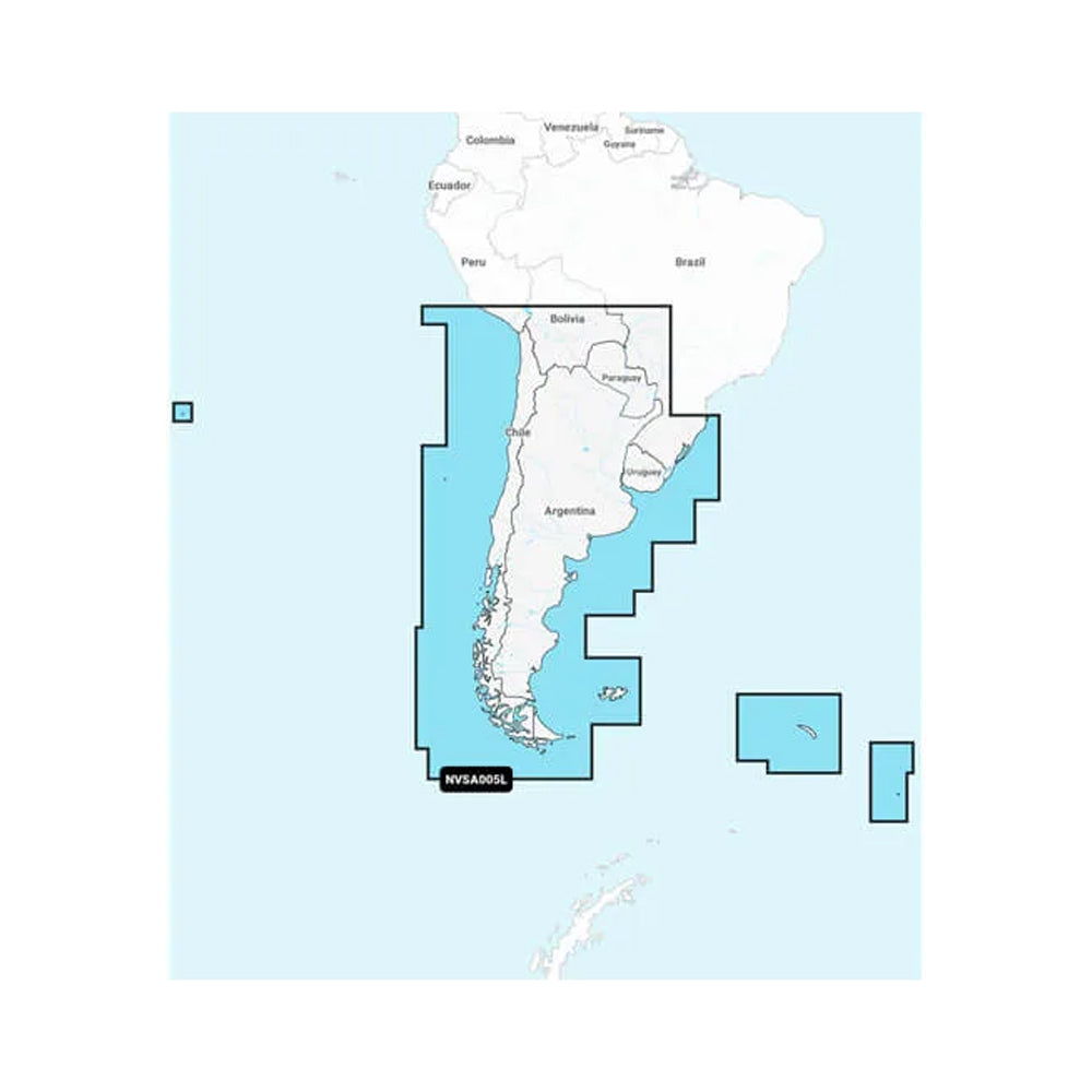 Garmin Navionics Vision+ NVSA005L Chile Argentina Easter Island marine chart card