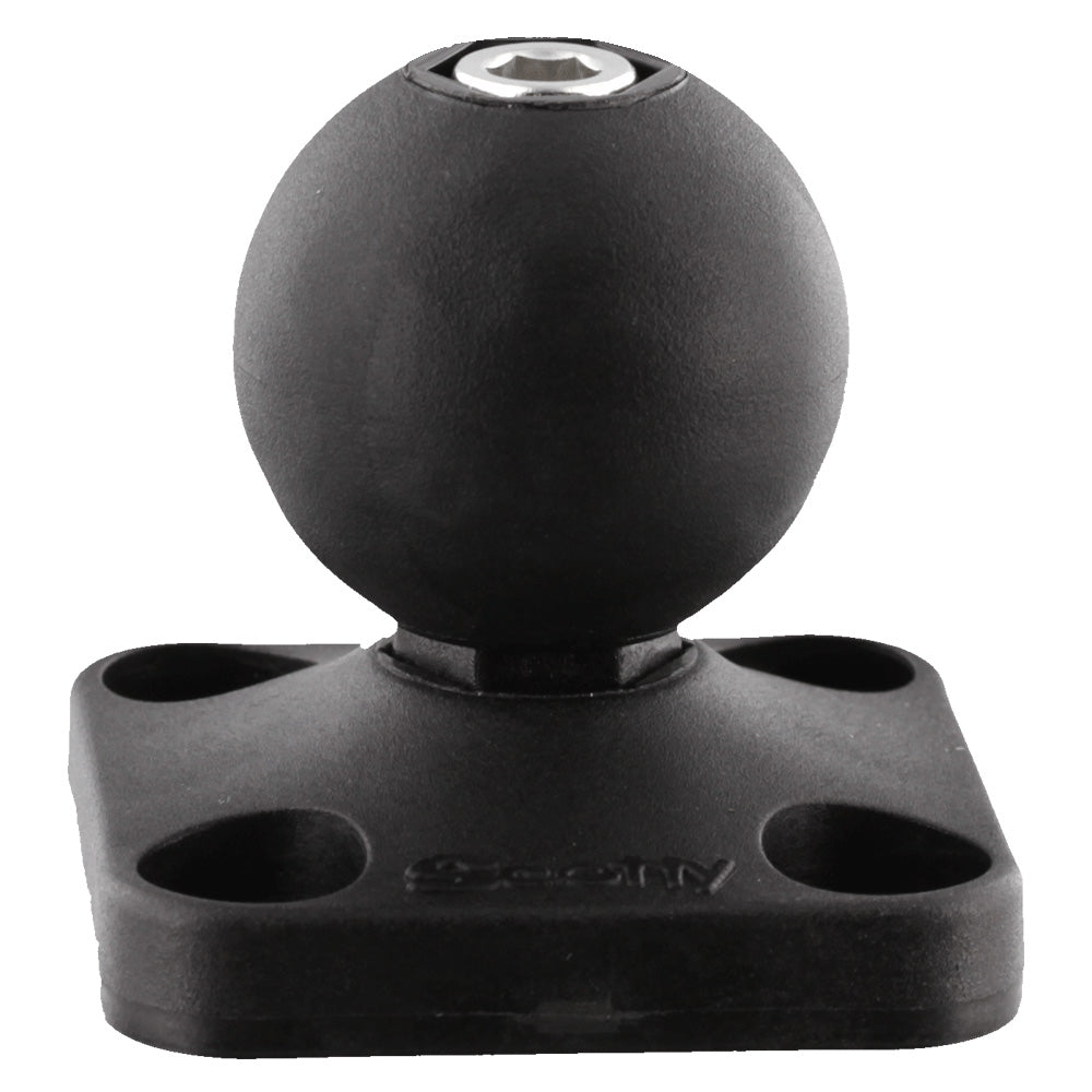 Scotty 166 1.5-inch ball system base with stainless steel hardware and T-knob for fish finders