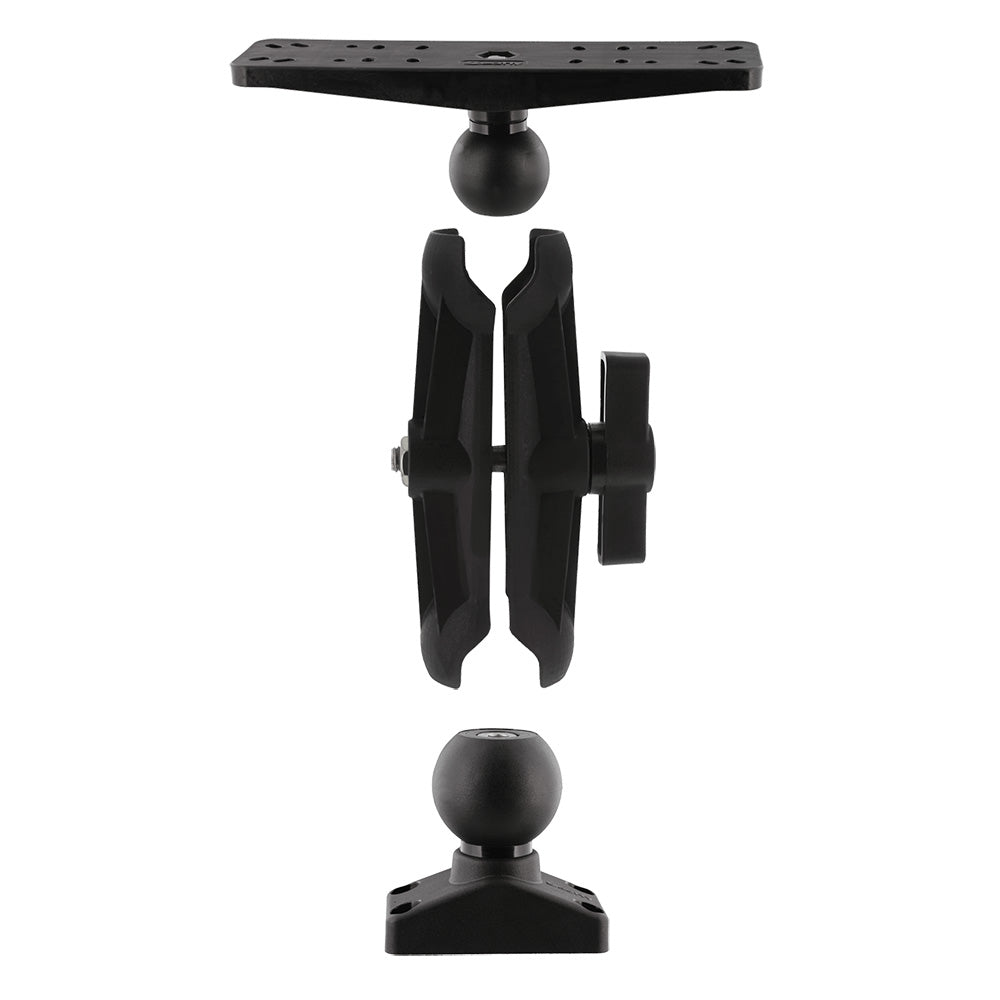Scotty 170 2.25" Ball Mounting System for 10-12" fish finder screens with arm, top plate, and base