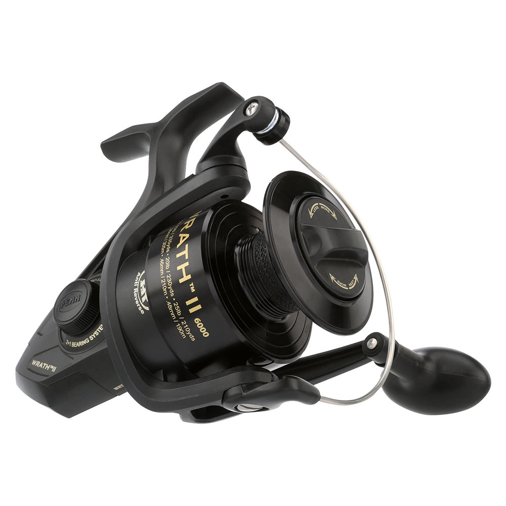 PENN Wrath II 6000 Spinning Reel WRTHII6000C black and gold graphite body