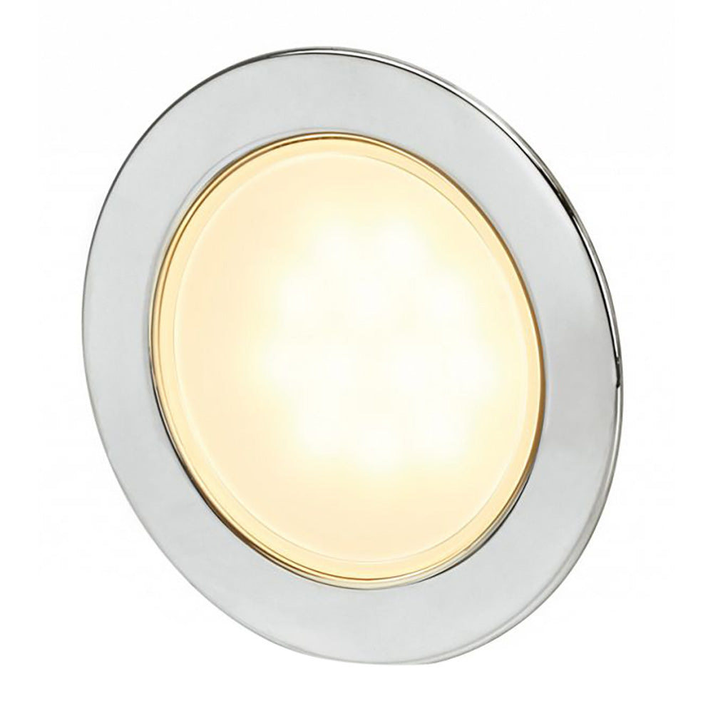Hella Marine EuroLED 95 Gen 2 round warm white LED downlight with 316 stainless steel rim