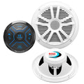 Boss Audio MG150W.6 Kit with MGR150B marine receiver and two MR6W 6.5-inch full-range marine speakers