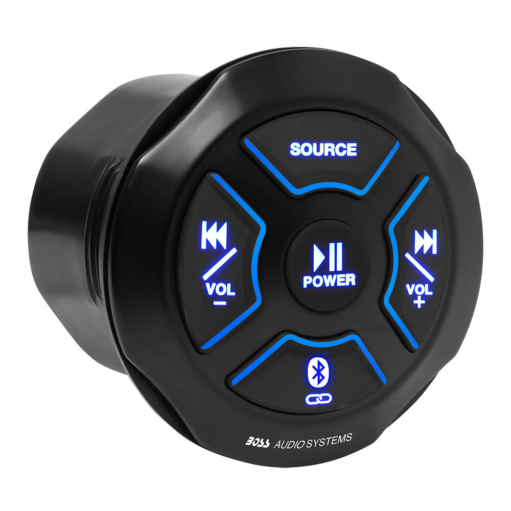 Boss Audio MGR250B 4-channel IPX6-rated marine remote with Bluetooth and USB charging