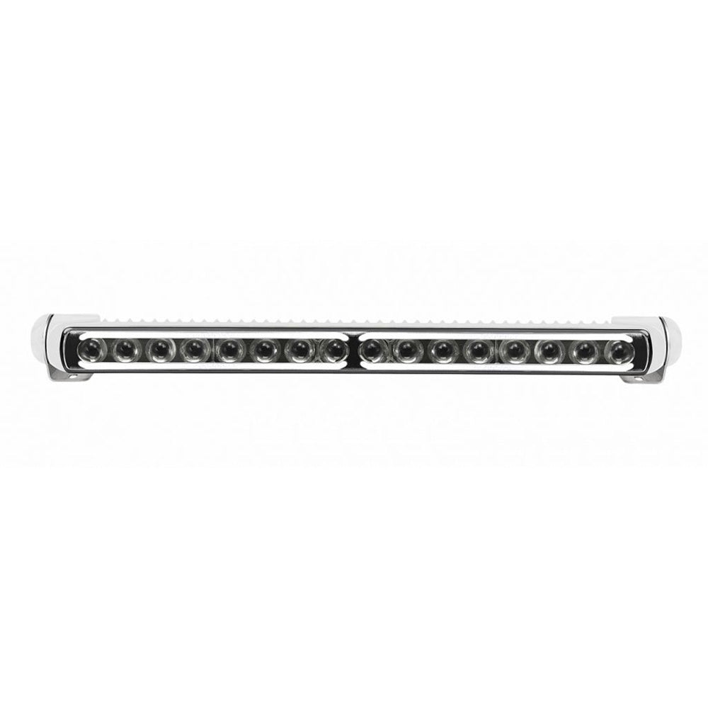 Hella Marine Sea Hawk-470 pencil beam light bar with white edge light and white housing, 113000 candela, Grilamid lens, polished stainless bracket