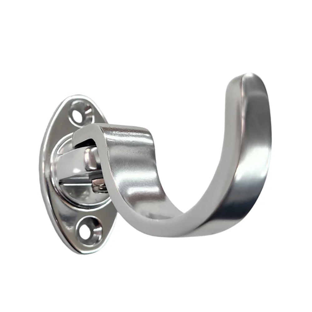 Rupp Marine forged aluminum lay down hook for outrigger bases and Sidekicks
