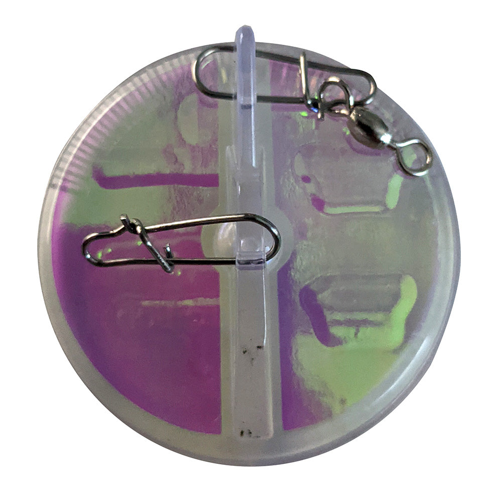 Luhr-Jensen 2-1/4 inch Dipsy Diver diving planer in Clear Clear Bottom Moon Jelly with UV finish and duo-lock snaps