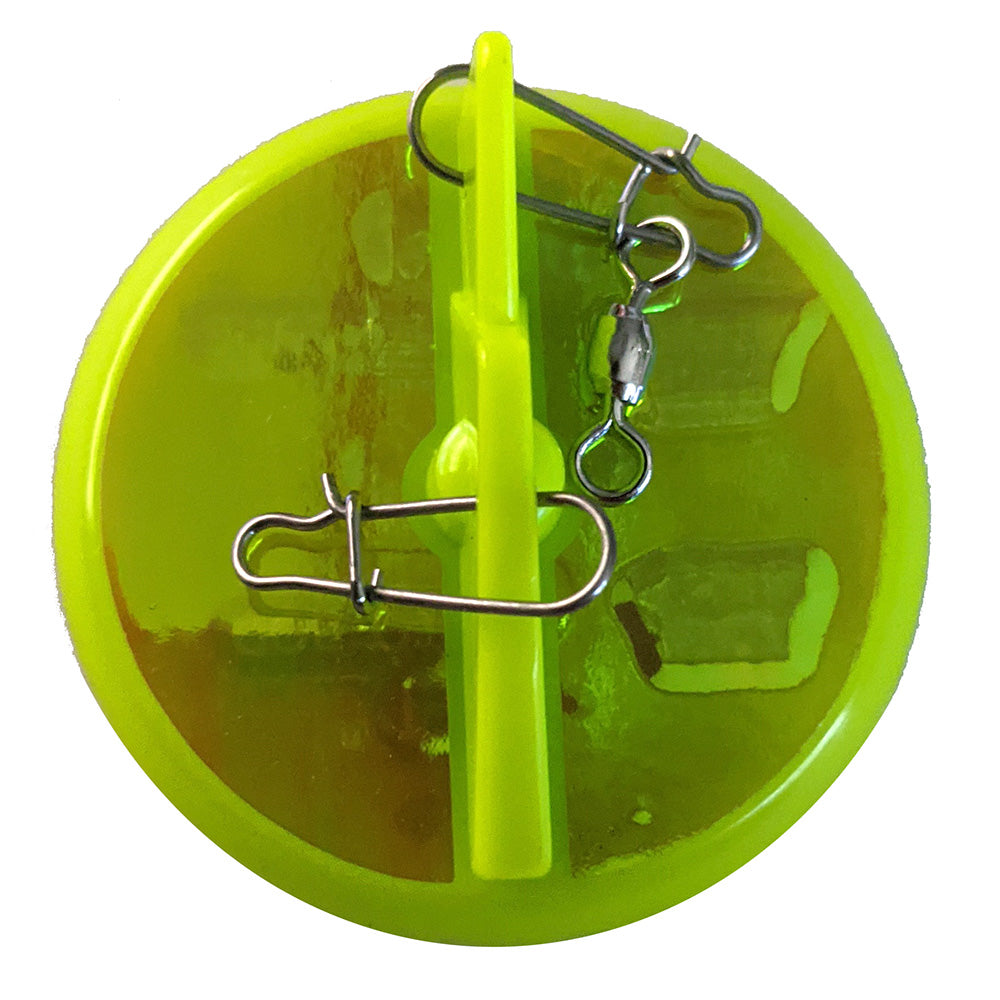 Luhr-Jensen 2-1/4 inch Dipsy Diver Chartreuse Silver Bottom Moon Jelly diving planer