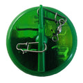 Luhr-Jensen 2-1/4 inch Dipsy Diver diving planer in Kelly Green and Silver Bottom Moon Jelly finish