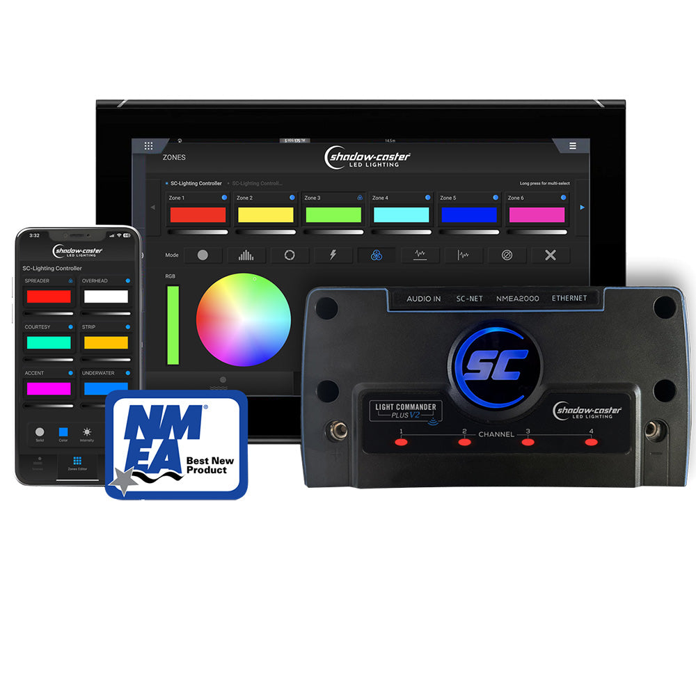 Shadow-Caster Light Commander Version 2 - 6-Zone Lighting Controller w/Bluetooth/Wi-Fi, NMEA 2000 & HTML Ethernet Connec
