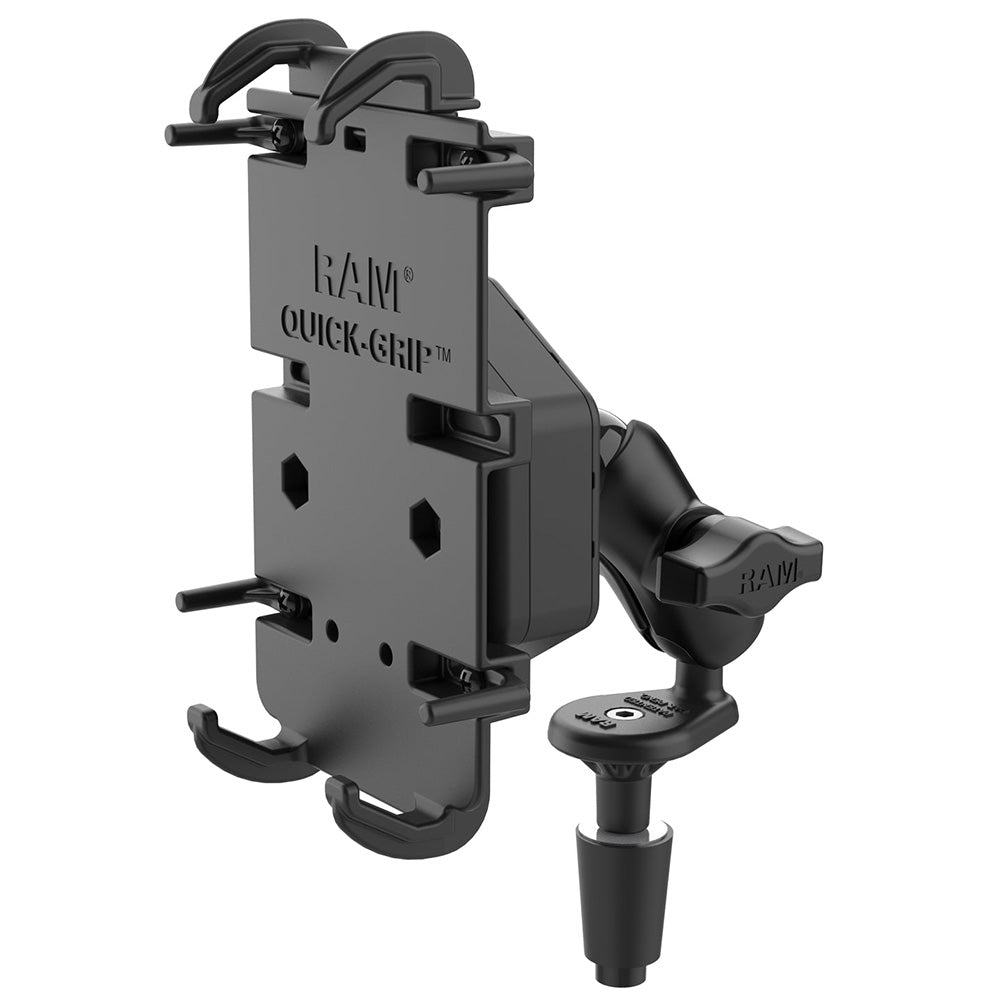 RAM Mount RAM® Quick-Grip™ XL Phone Mount w/Vibe-Safe™ & Fork Stem Base - Short