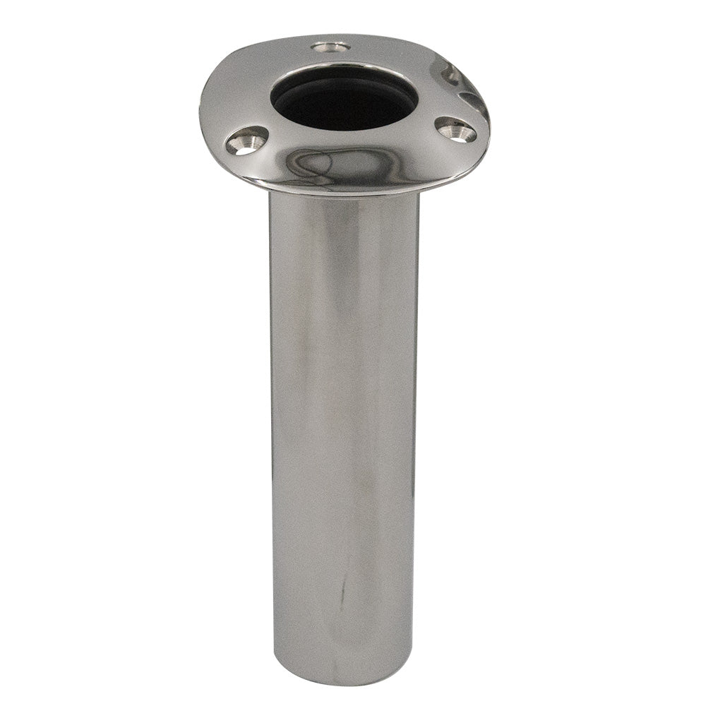 C.E. Smith 80 Series Flush Mount Rod Holder - Stainless Steel - Black Liner