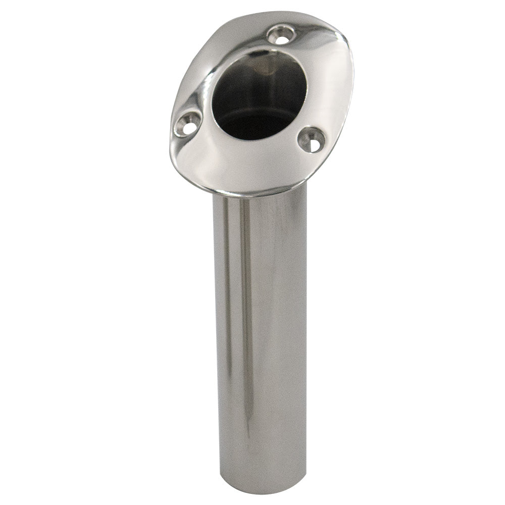 C.E. Smith 80 Series Flush Mount Rod Holder - Stainless Steel - Black Liner
