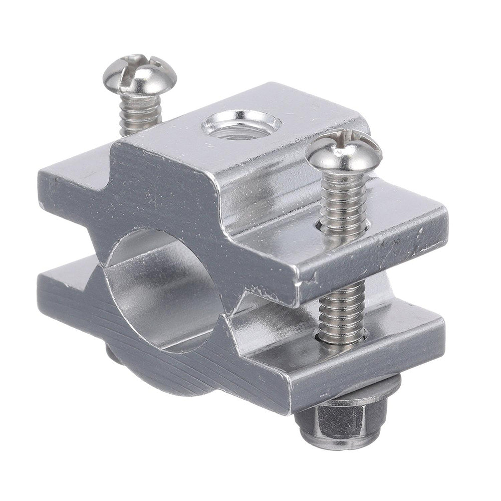 Attwood Sure-Grip clamp-on rail base for round rails up to 7/8 inch diameter, extruded aluminum