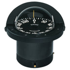 Ritchie FN-201 Navigator flush mount compass in black with 4.5-inch open face dial and green LED lighting