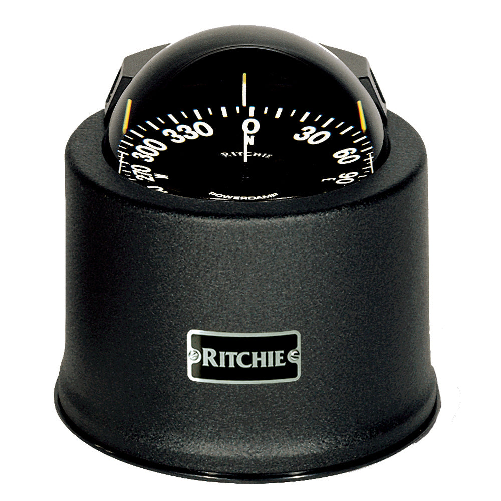 Ritchie SP-5-B GlobeMaster pedestal mount compass black wrinkle finish 5-degree card 12V