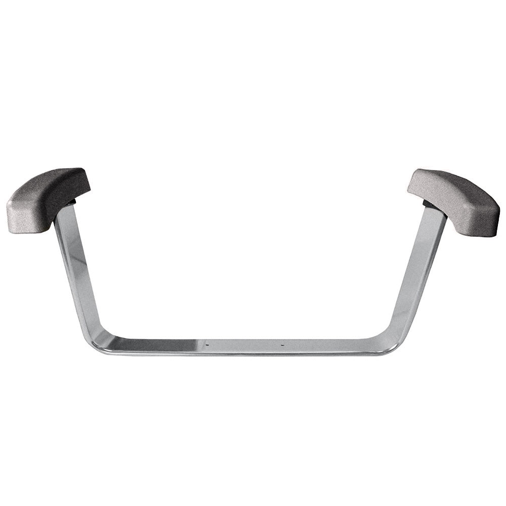 Springfield One Piece Arm Rest for Fish Pro II pedestal chair with aluminum frame and grey rests