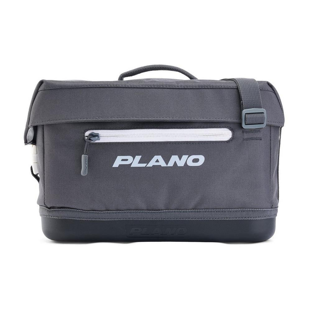 Plano Weekend Soft Sider Tackle Bag 3600 in Slate with molded waterproof base and daisy chain webbing