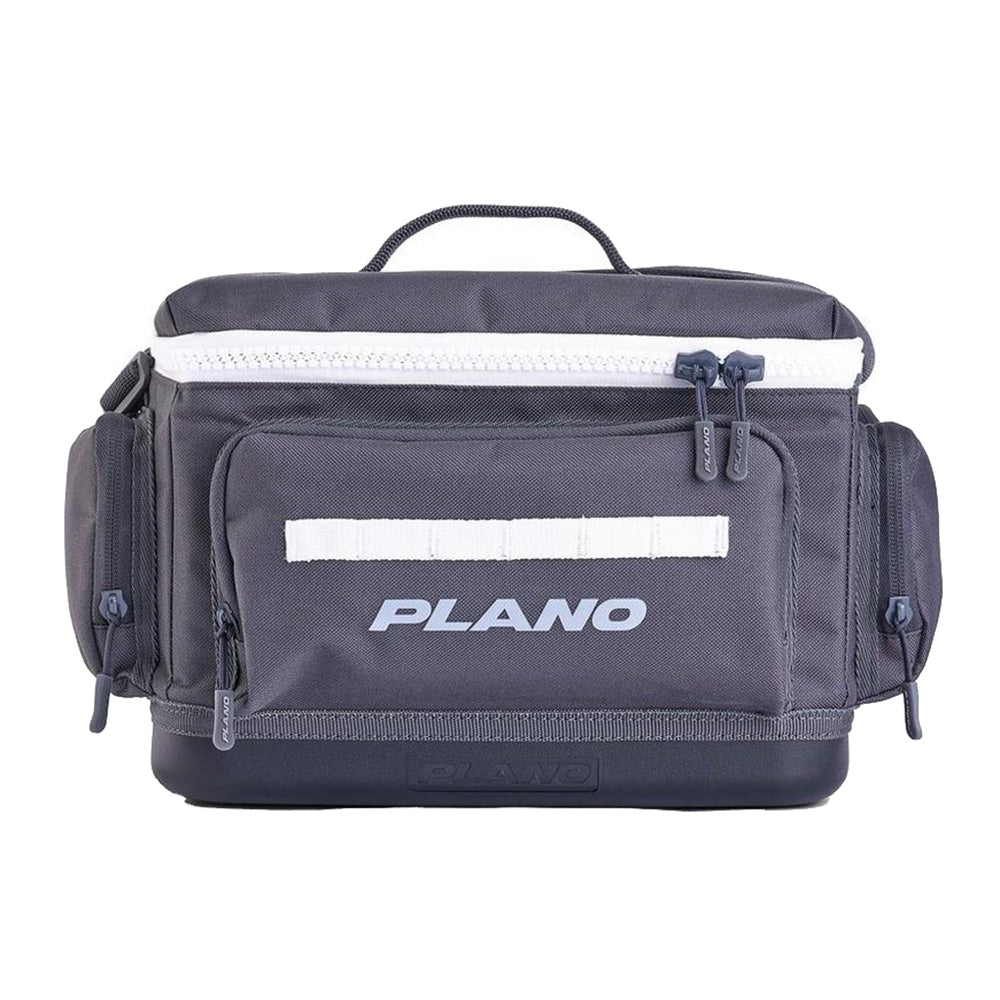Plano Weekend Tackle Bag 3600 in Slate with molded waterproof base and die-cut tool sleeves