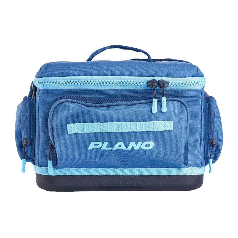 Plano Weekend Tackle Bag 3600 in Wave color with molded waterproof base and tool sleeves