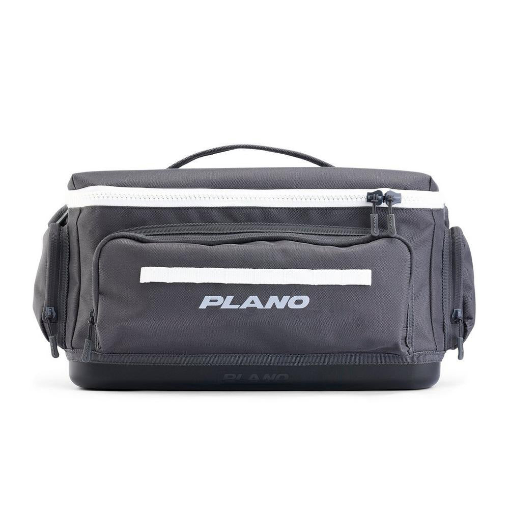 Plano Weekend Tackle Bag 3700 in Slate with molded waterproof base and die-cut tool sleeves