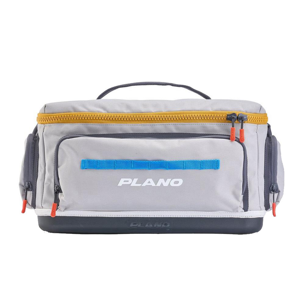 Plano Weekend Tackle Bag 3700 in Creek colorway with waterproof molded base and die-cut tool sleeves