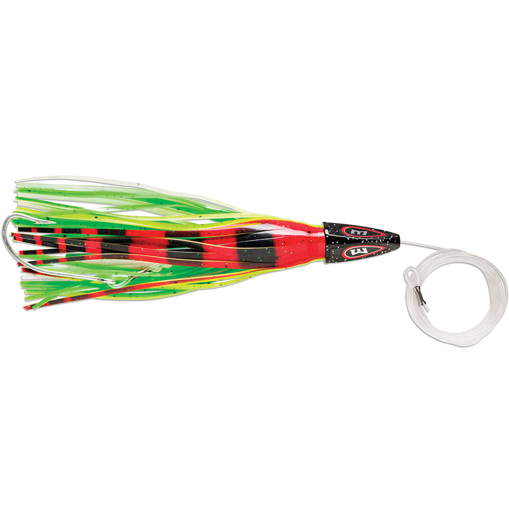 Williamson High-Speed Tuna Catcher Rigged 8-inch Rasta trolling lure with triangular metal head and VMC hardware