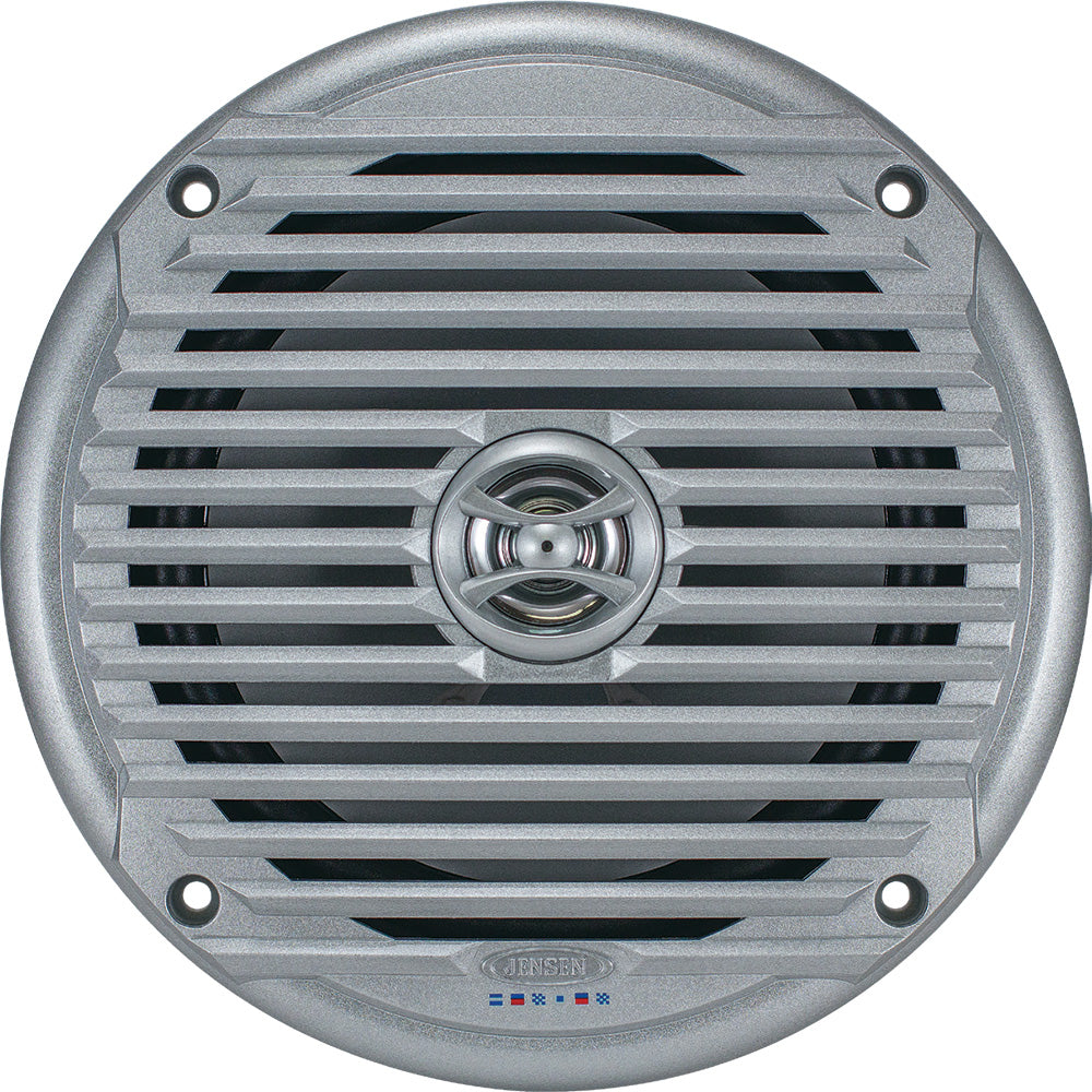 JENSEN MS6007S 6.5-inch silver weatherproof marine speaker with titanium dome tweeter