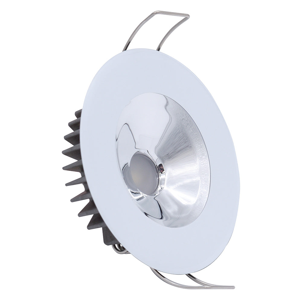 Lumitec Illusion Flush Mount LED Down Light Spectrum RGBW Cool White White Housing Chrome Reflector