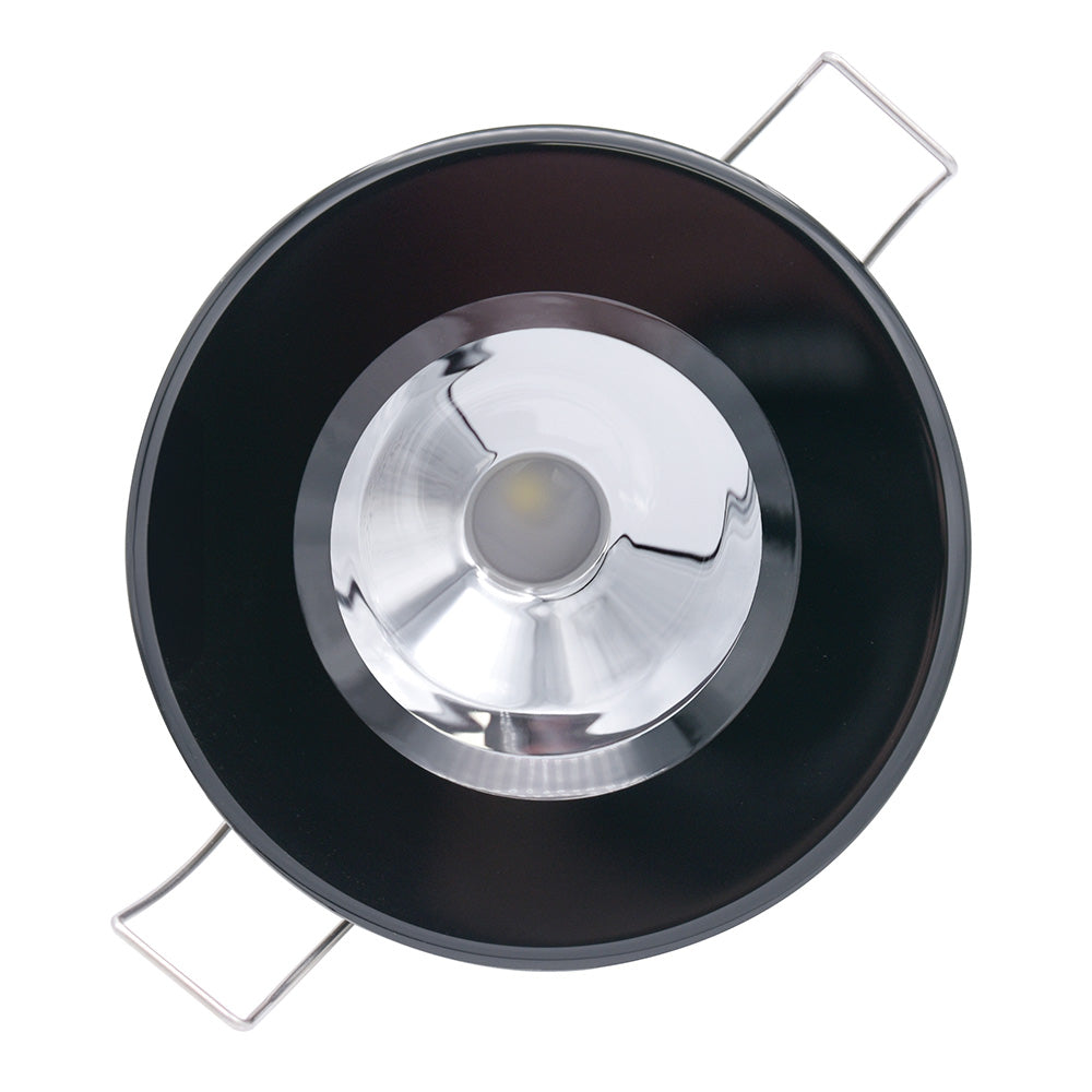Lumitec Illusion Flush Mount LED Down Light - Spectrum RGBW - Cool White - Black Housing
