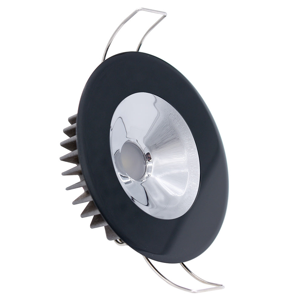 Lumitec Illusion flush mount RGBW LED down light black housing chrome reflector bezel-free profile