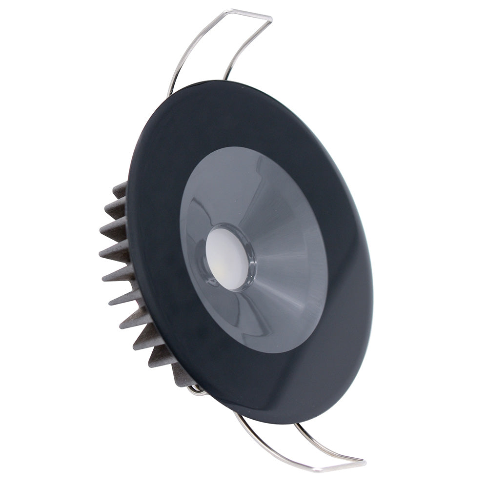 Lumitec Illusion flush mount LED down light Spectrum RGBW warm white black housing bezel-free butterfly clip IP67