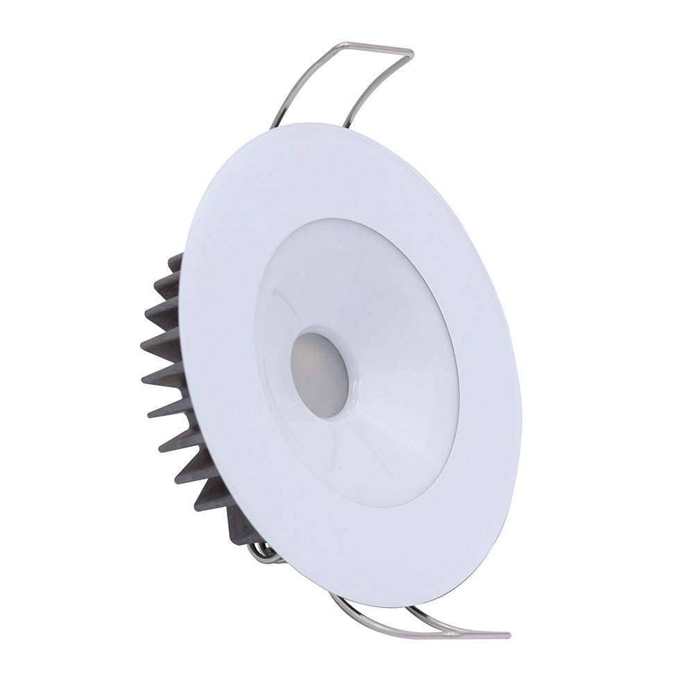 Lumitec Illusion flush mount LED down light warm white dimming white housing bezel-free profile