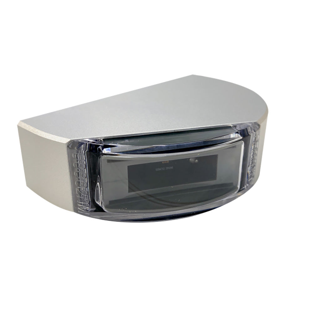 Lumitec brushed aluminum surface mount port navigation light in red for vessels up to 165 feet