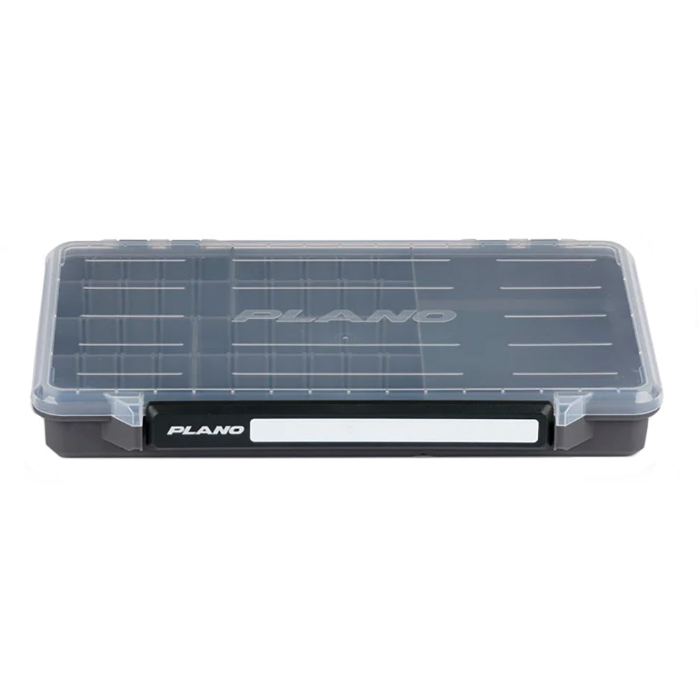 Plano StowAway 3700 50/50 Split Stow tackle storage tray with transparent lid and adjustable dividers