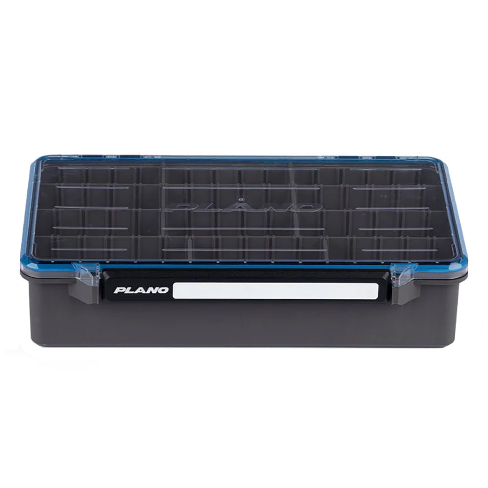 Plano StowAway Waterproof 3700 Deep Stow tackle box with transparent lid and adjustable dividers