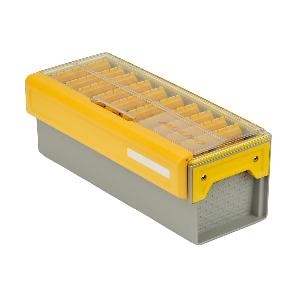 Plano EDGE Short Hang Box clear and yellow crankbait tackle storage 14x9x5.25 inches